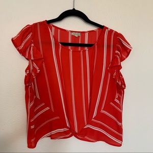 Eyeshadow Red Blouse Top